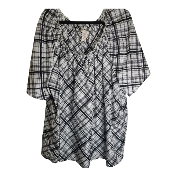 100% Silk Classic Black and White Flowy Timeless Closet Staple Sz 24/26 W - Picture 1 of 9